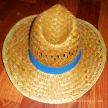 Custom Design Straw Cowboy Hat with Logo Printing Hat Band